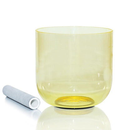 Colored Purple Clear Crystal Singing Bowl: Meditation Healing Vibration