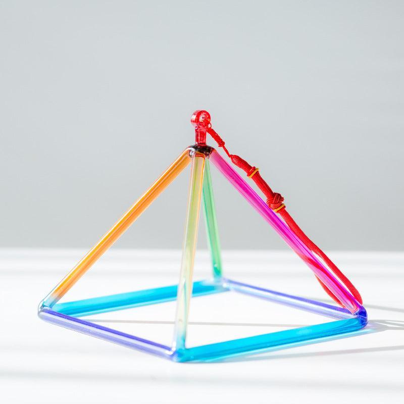 Colorful Vibrant Singing Pyramid - Harmonize Space, Melodic Decor