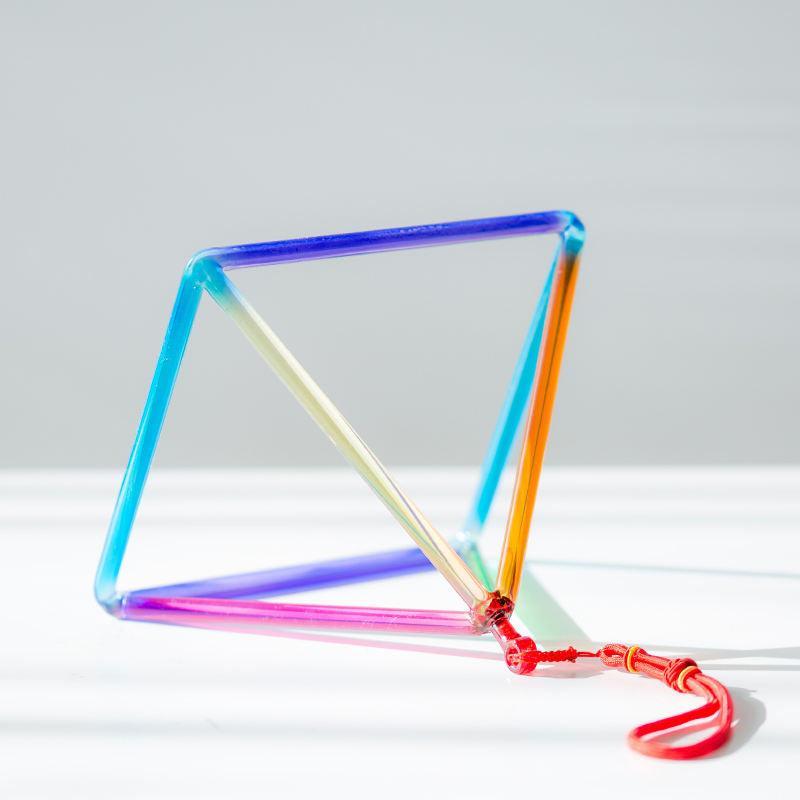 Colorful Vibrant Singing Pyramid - Harmonize Space, Melodic Decor