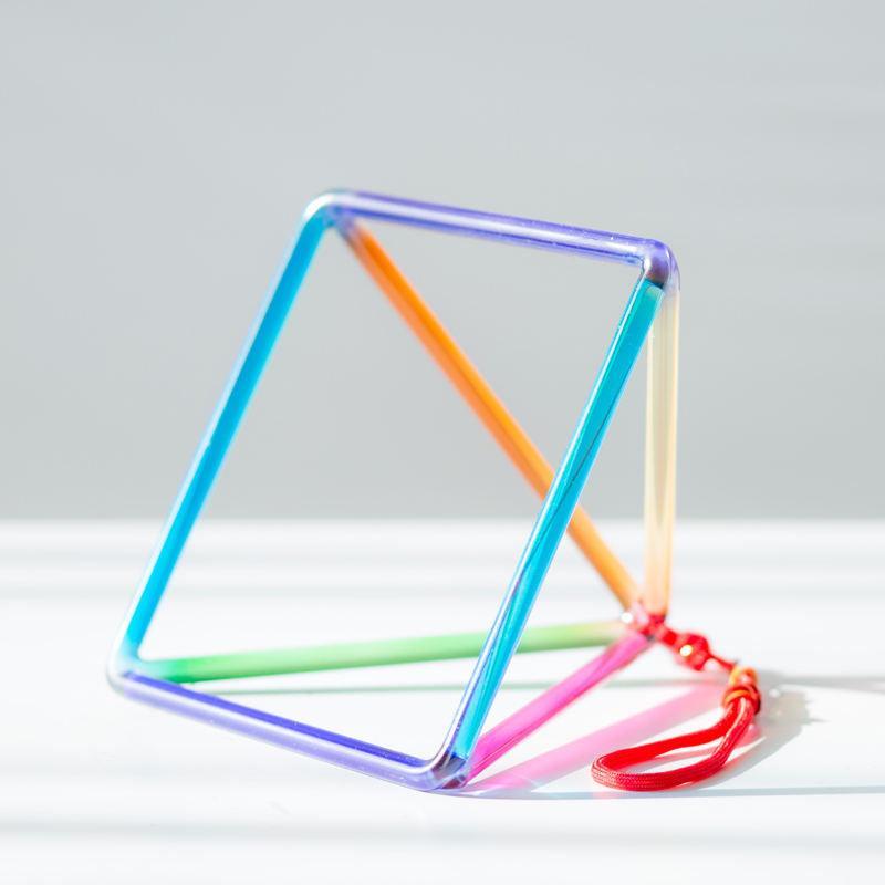 Colorful Vibrant Singing Pyramid - Harmonize Space, Melodic Decor