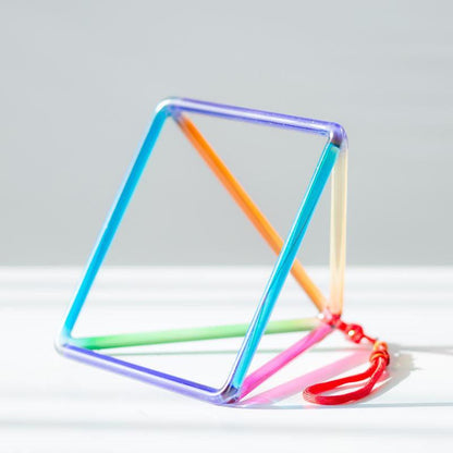 Colorful Vibrant Singing Pyramid - Harmonize Space, Melodic Decor