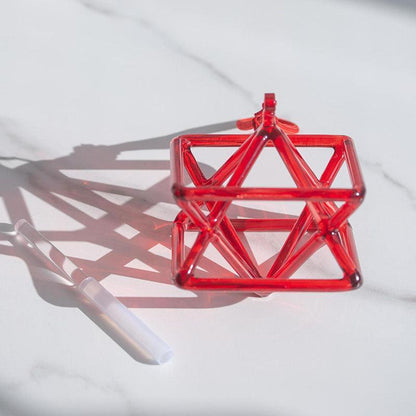 Red Crystal Merkaba: Energy & Spirit, Unique Decor, Meditation