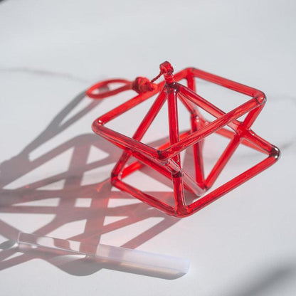 Red Crystal Merkaba: Energy & Spirit, Unique Decor, Meditation