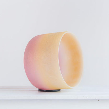 Golden Rose Pink Crystal Singing Bowl - Stress Relief, Meditation, Spa Ambience