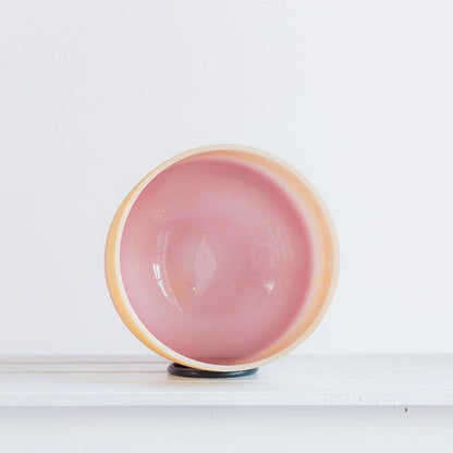 Golden Rose Pink Crystal Singing Bowl - Stress Relief, Meditation, Spa Ambience