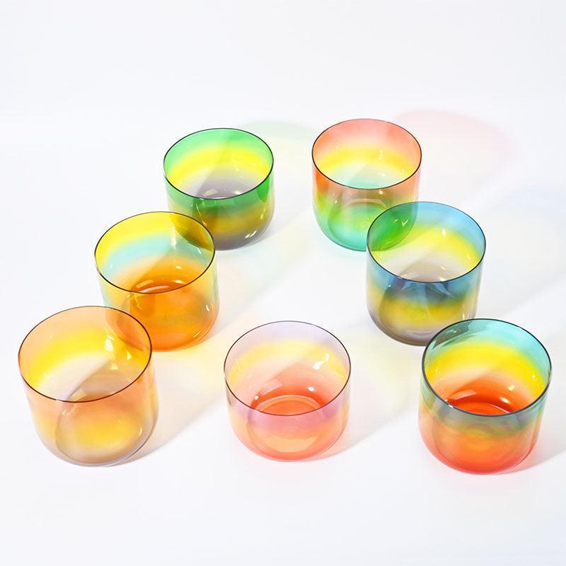 Warmly Crystal Singing Bowl Set: Colorful Elegance for Meditation and Relaxation