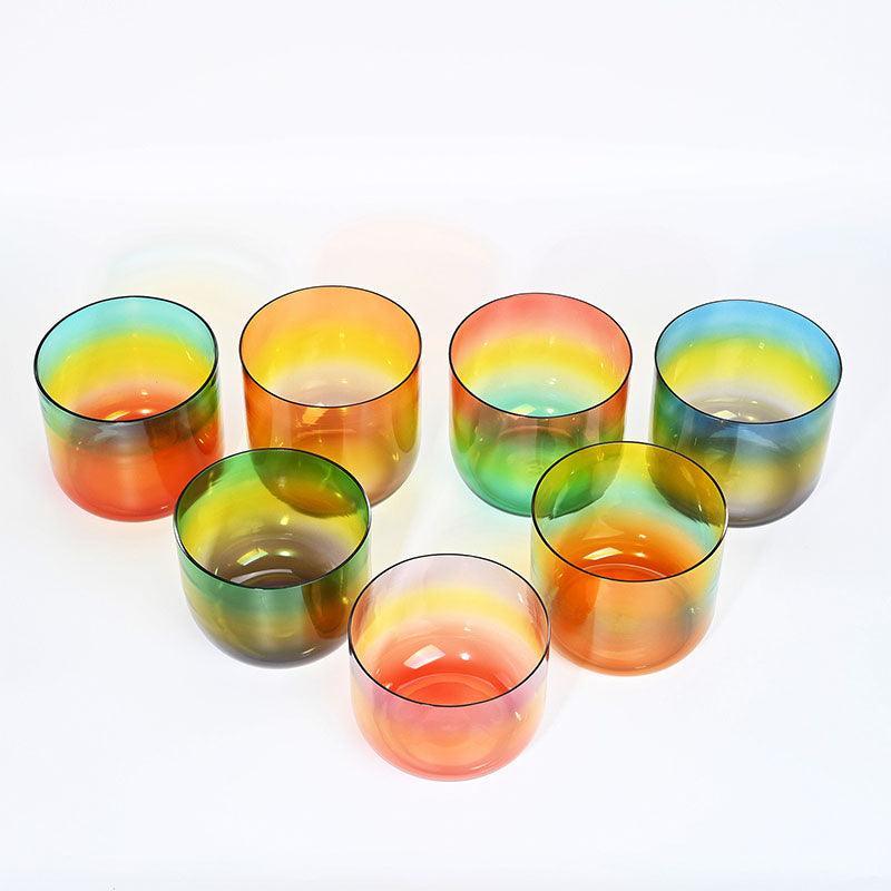 Warmly Crystal Singing Bowl Set: Colorful Elegance for Meditation and Relaxation