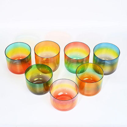 Warmly Crystal Singing Bowl Set: Colorful Elegance for Meditation and Relaxation